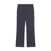 Blauwe Cropped Hoge Taille Broek Max Mara Weekend , Blue , Dames