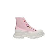 Pre-owned Canvas sneakers Alexander McQueen Pre-owned , Pink , Dames