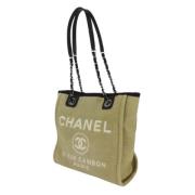 Pre-owned Cotton handbags Chanel Vintage , Beige , Dames