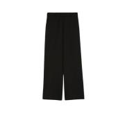 Chique Wollen Wijde Pijp Broek Max Mara Weekend , Black , Dames