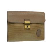 Pre-owned Leather clutches Yves Saint Laurent Vintage , Beige , Dames