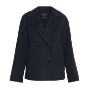 Donkerblauwe Autore Jassen - Boyfriend Style Pea Coat Max Mara Weekend...