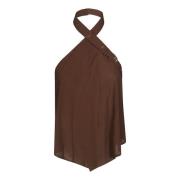 Stijlvolle Tantalum Top Pinko , Brown , Dames