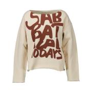 Relaxed Fit Sabbatical Beige Sweater 10Days , Multicolor , Dames