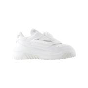 Pre-owned Leather sneakers Versace Pre-owned , White , Heren