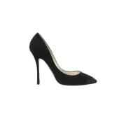 Pre-owned Suede heels René Caovilla Pre-owned , Black , Dames