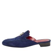 Pre-owned Suede sandals Hermès Vintage , Blue , Dames