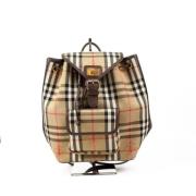 Pre-owned Fabric backpacks Burberry Vintage , Beige , Dames