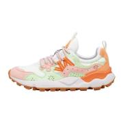 Faux leather and technical fabric sneakers Yamano 3 Woman Kaiso Flower...