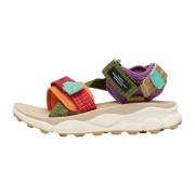 Suede and fabric sandals Nazca 2 UNI Flower Mountain , Red , Unisex