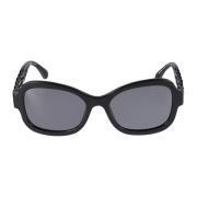 Verhoog je stijl met 5465Q Sole zonnebril Chanel , Black , Unisex