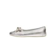 Silver nappa leather ballet flats Candy BOW Candice Cooper , Gray , Da...