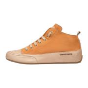 Buffed leather and suede ankle sneakers MID S Candice Cooper , Orange ...