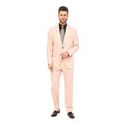 Roze wollen blend regular fit jurk Hugo Boss , Pink , Heren