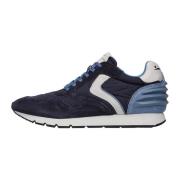 Suede and technical fabric sneakers Liam Power Voile Blanche , Blue , ...