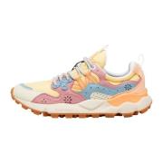 Faux leather and technical fabric sneakers Yamano 3 Woman Kaiso Flower...