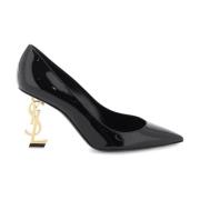 Patent Opyum Gouden Hak Pumps Saint Laurent , Black , Dames