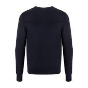 Blauwe Cashmere Crew-Neck Sweater Maison Margiela , Blue , Heren