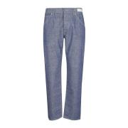 Straight Jeans Tela Genova , Blue , Heren