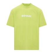 Logo Crew Neck T-Shirt Bonsai , Green , Heren