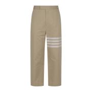 Cropped Trousers Thom Browne , Brown , Heren