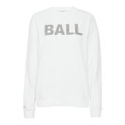 Witte Sweatshirt D. Hampton 50400023 Ball , White , Dames
