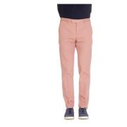 Roze Twill Stretch Slim Fit Broek PT Torino , Pink , Heren