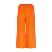 Wide Trousers Rich & Royal , Orange , Dames