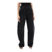 Loose-fit Jeans Darkpark , Black , Dames