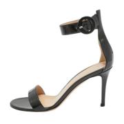 Pre-owned Leather sandals Gianvito Rossi Pre-owned , Black , Dames