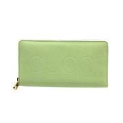 Pre-owned Leather wallets Gucci Vintage , Green , Dames