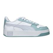 Witte Platform Sneaker met Blauwe Accenten Puma , Multicolor , Dames