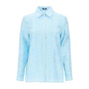 Casual Button-Up Overhemd Versace , Blue , Dames