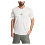 Wit Katoenen T-shirt met korte mouwen C.p. Company , White , Heren