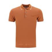 Polo Shirts Ermenegildo Zegna , Orange , Heren