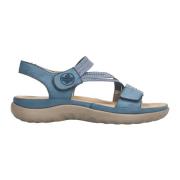 Blauwe Comfort Sandaal met Klittenbandsluiting Rieker , Blue , Dames