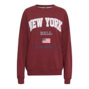 Gezellige Herfst Sweatshirt Maroon Ball , Brown , Dames