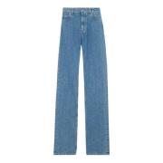 Italiaanse Straight Fit Jeans Burberry , Blue , Dames