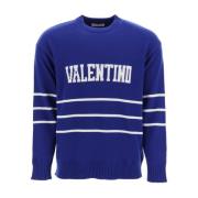 Gezellig Gebreide Trui Pullover Valentino , Blue , Heren