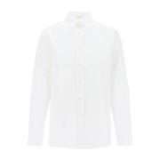 Klassieke Witte Button-Up Overhemd Closed , White , Dames