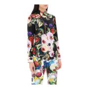 Rose Garden Satijnen Overhemd Dolce & Gabbana , Multicolor , Dames