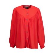 10Days Blouse Flowy Pleated Blouse Rood - XXS - Dames 10Days , Red , D...