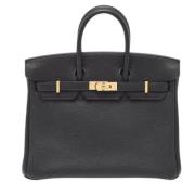 Pre-owned Leather totes Hermès Vintage , Black , Dames