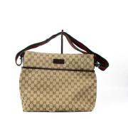 Pre-owned Canvas gucci-bags Gucci Vintage , Beige , Dames