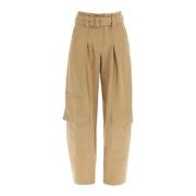 Wide Trousers LOW Classic , Beige , Dames
