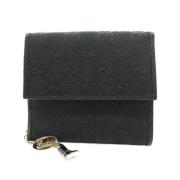 Pre-owned Canvas wallets Gucci Vintage , Black , Unisex