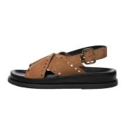 Flat Sandals Copenhagen Shoes , Brown , Dames