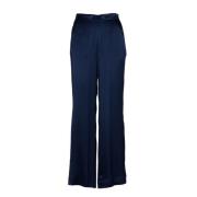 Wide Trousers Semicouture , Blue , Dames