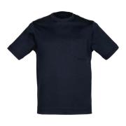 Blauw Katoen Jersey Zak T-Shirt Circolo 1901 , Blue , Heren