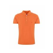 Bicolor Polo Shirt met Dubbele Kraag Fay , Orange , Heren